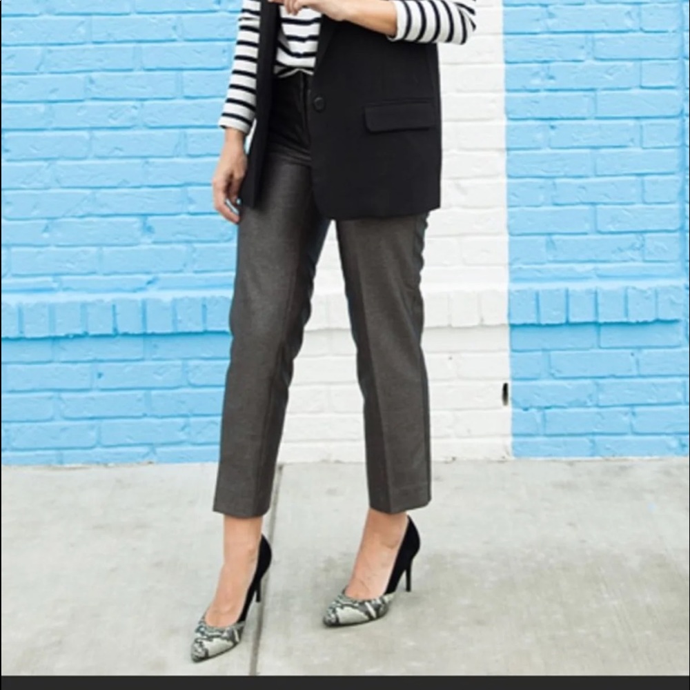 J crew Collection Metallic cropped skimmer pants